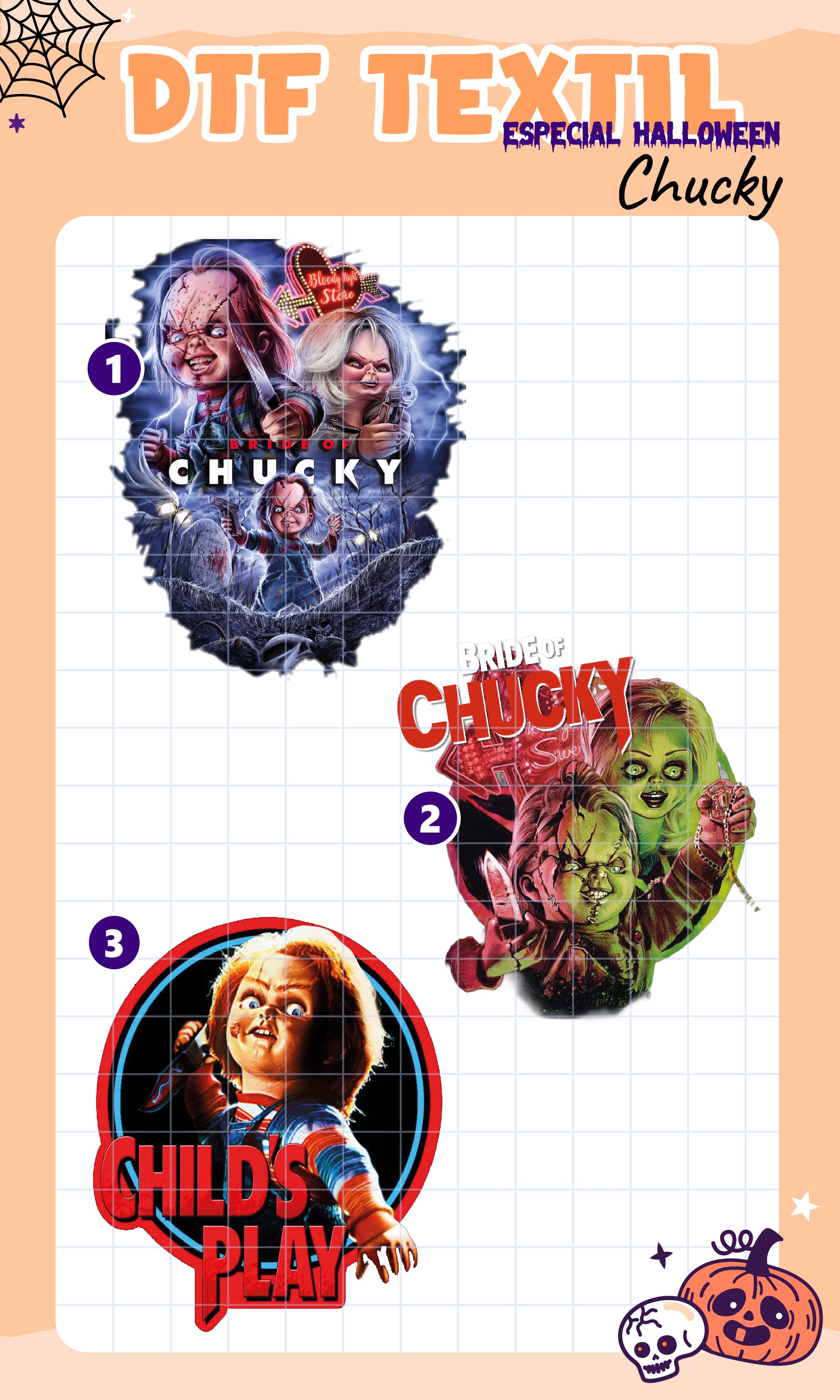 Parche DTF Chucky