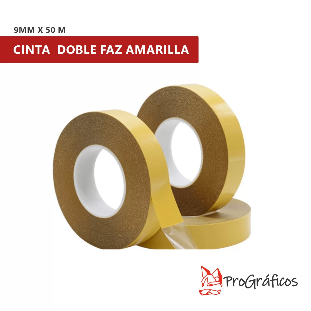 Cinta Doble Contacto Amarilla