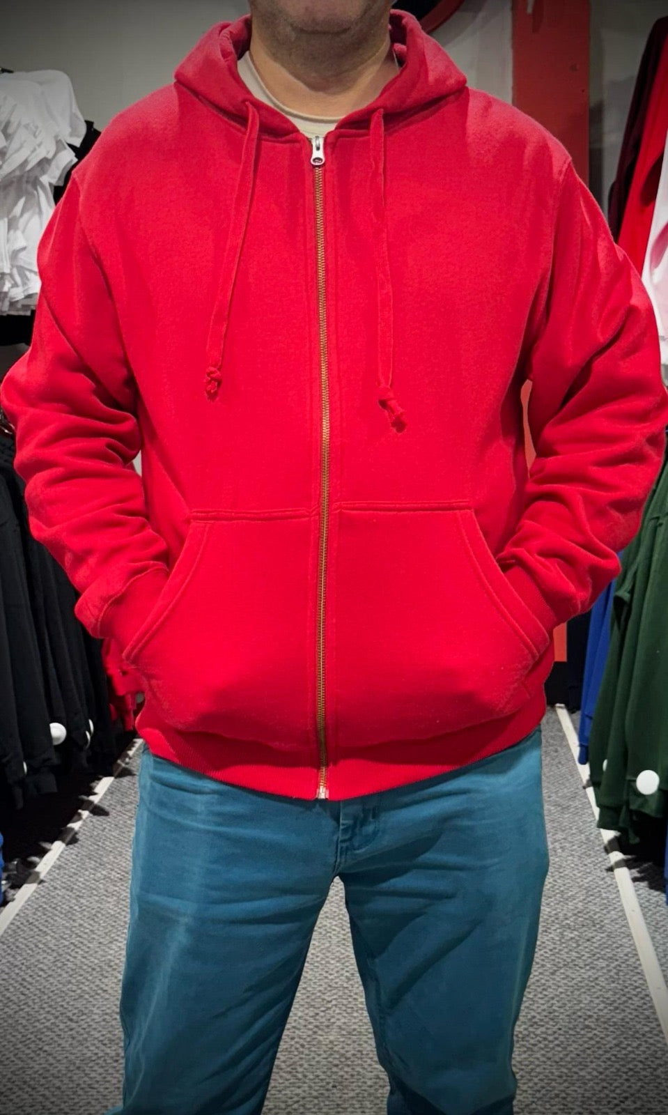 Poleron con Cierre Adulto Rojo