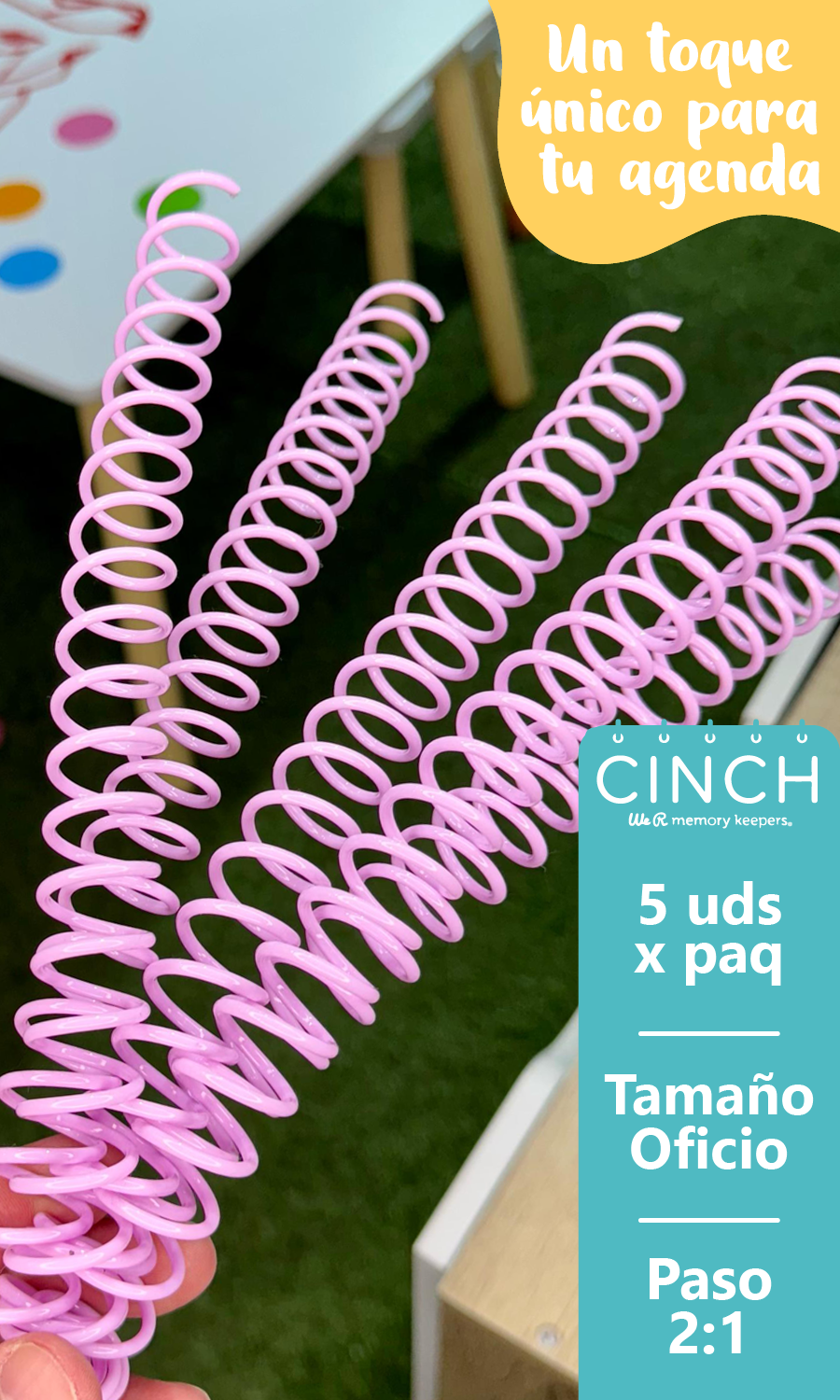 Espiral Plástico Rosa