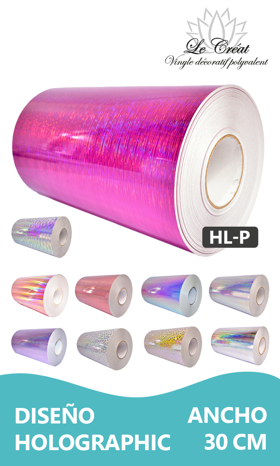 Vinilo Decorativo 30 cm Ancho Holográfico