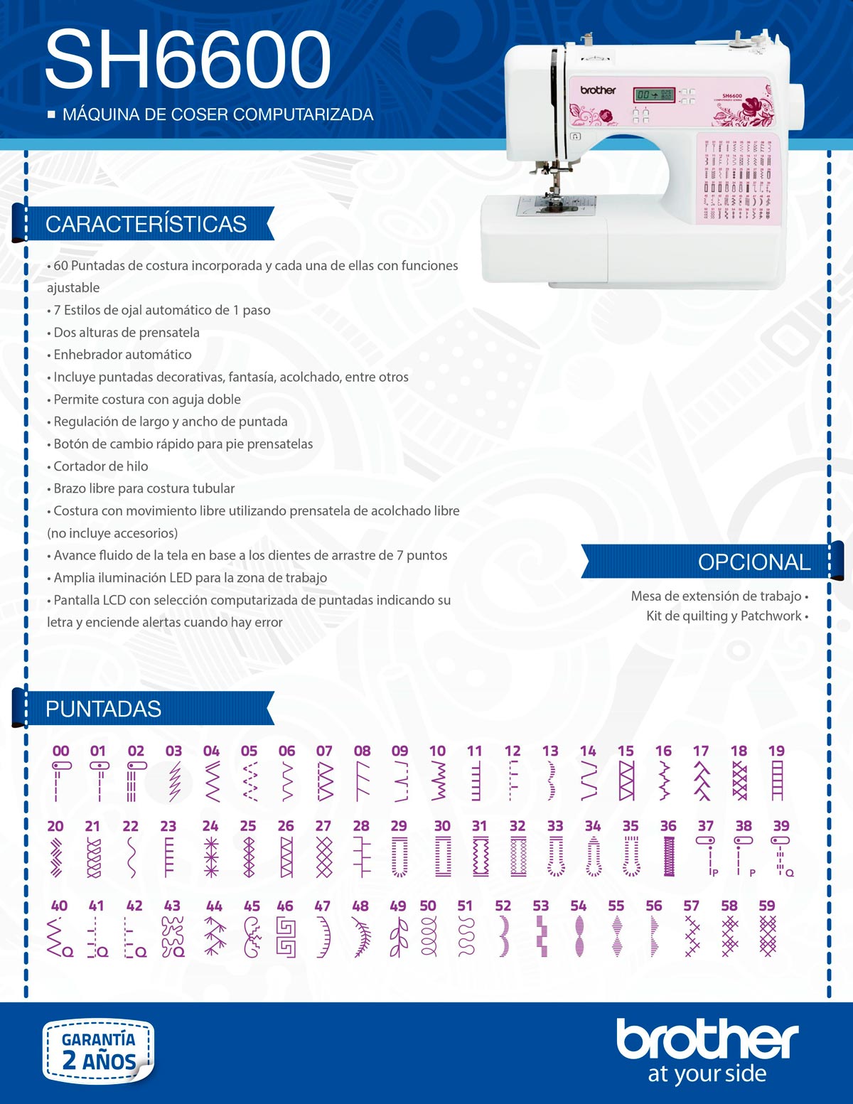 Maquina Coser Brother SH6600