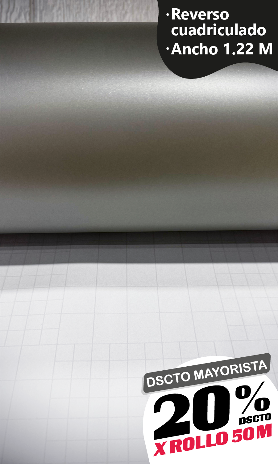 Vinilo Frosted 1.22x1 mt