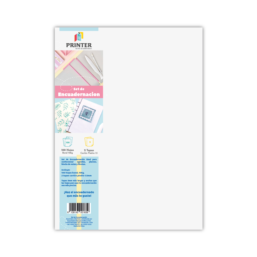 Pack 100 hjs Papel+2 Tapas Piedra A4