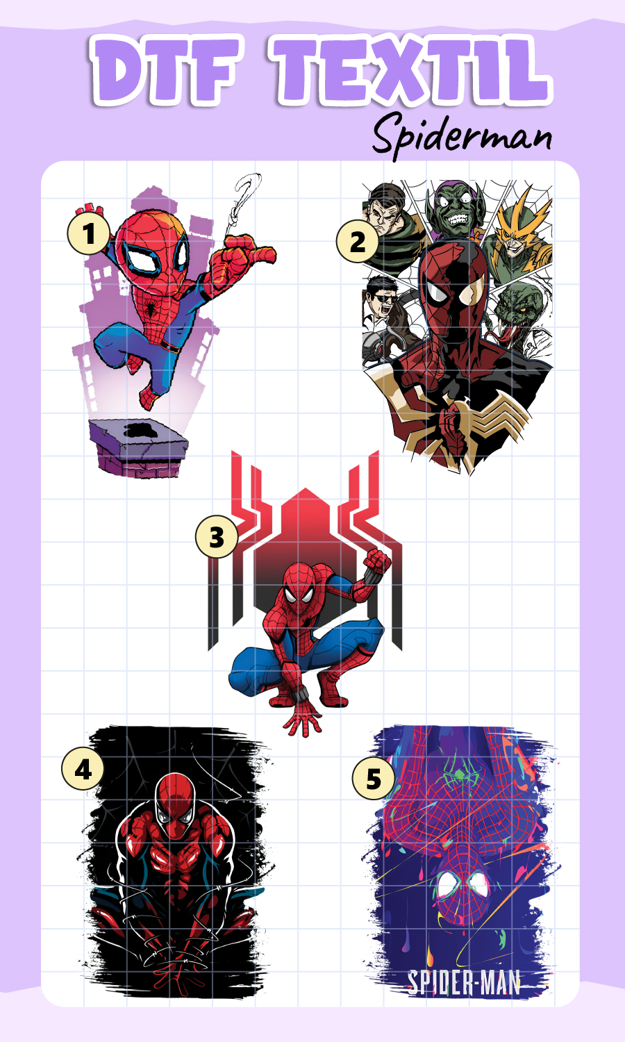 Parche DTF Spiderman