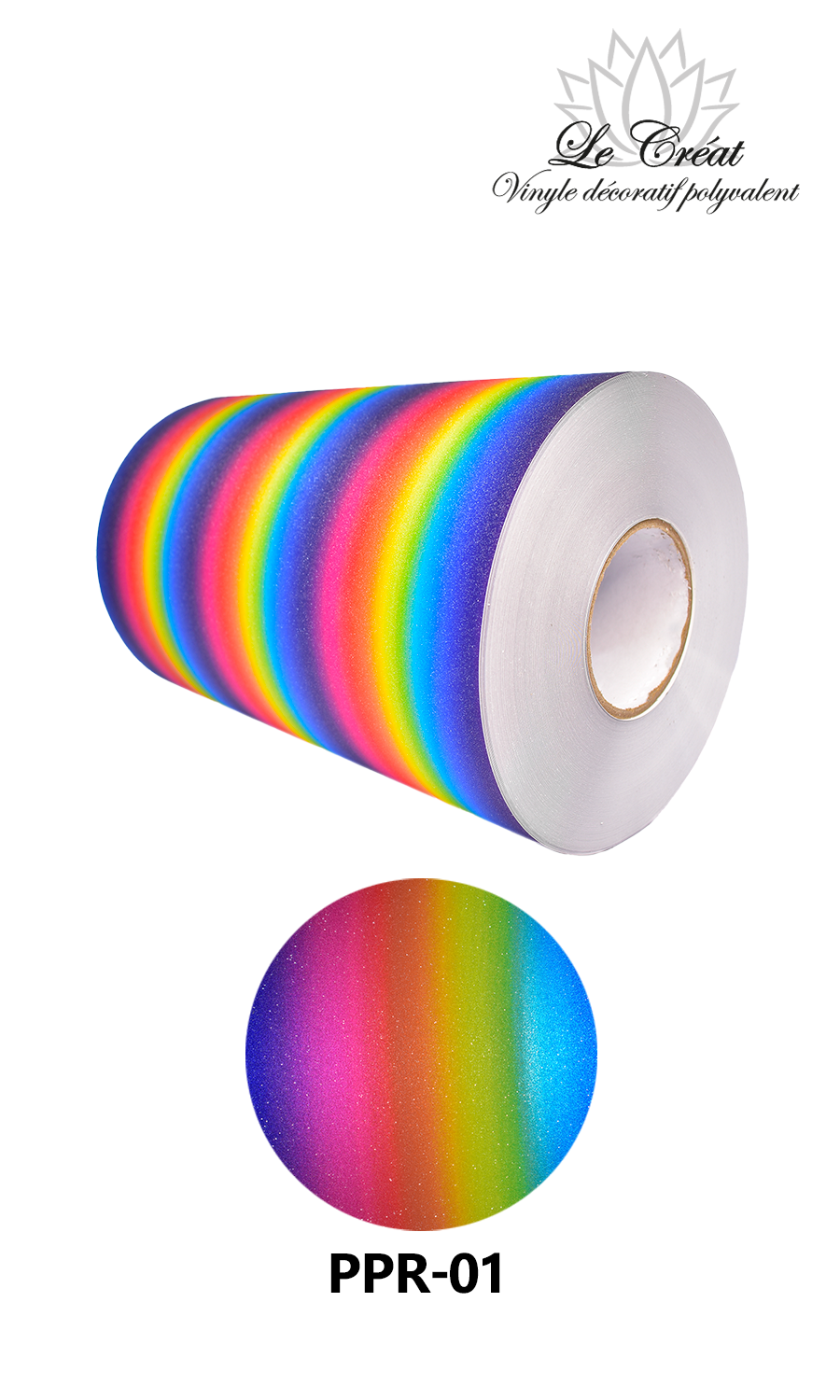 Vinilo decorativo 30 cm Ancho Arcoíris Shimmer