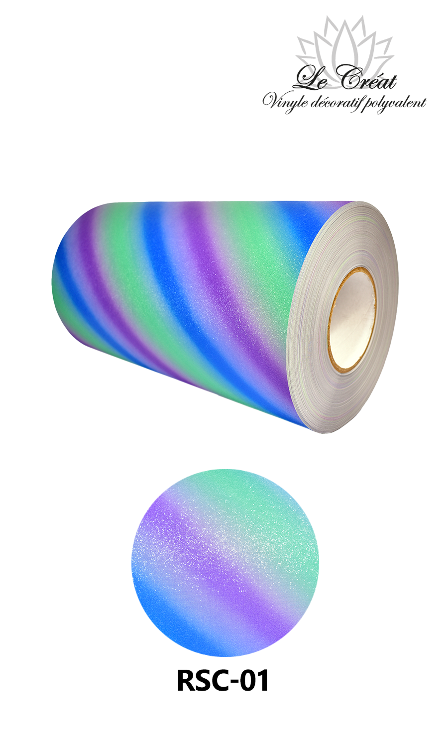 Vinilo decorativo 30 cm Ancho Arcoíris Sparkle