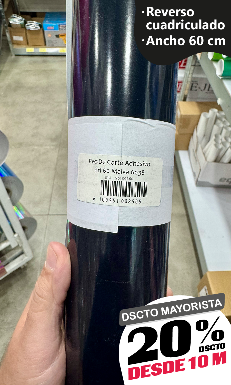 Vinilo Decorativo 60x100 cm Malva (6038)