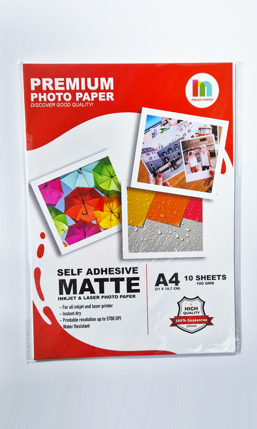 Vinilo Fotográfico Opaco Adhesivo A4 100 grs 10 hjs